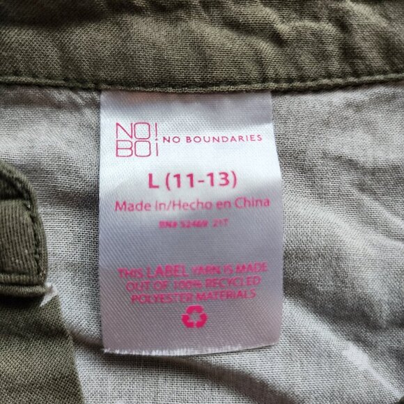Short Sleeve Button Down Shirt Arrow Green NOBO Juniors Sz Med to LG - Picture 6 of 6
